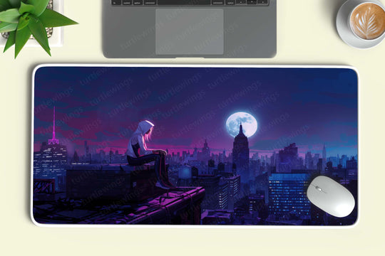 Gwen Stacy Night Minimalist Deskmat