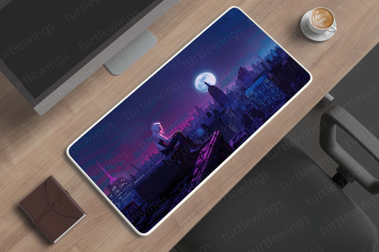 Gwen Stacy Night Minimalist Deskmat