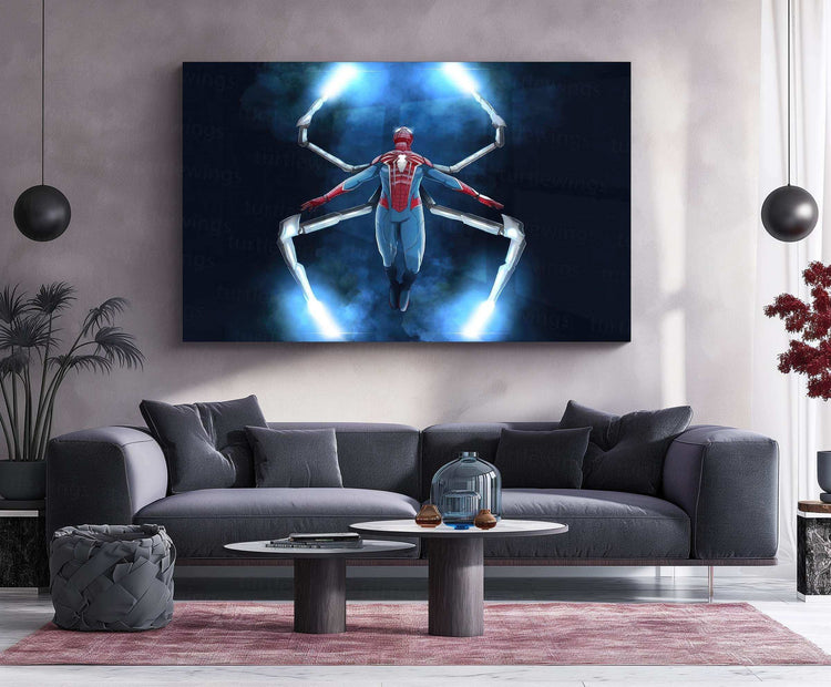 Spider-Man Neon LED Metal Poster - TURTLEWINGS 