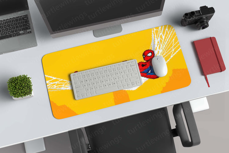 Spider-Man Pixelated Art Deskmat | Retro Gaming Design