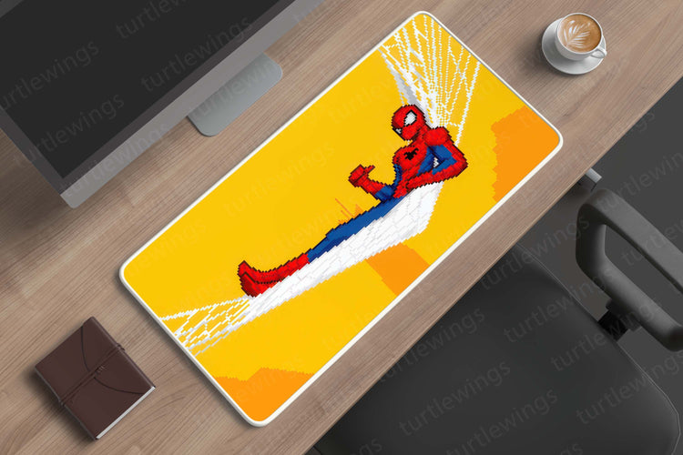 Spider-Man Pixelated Art Deskmat | Retro Gaming Design