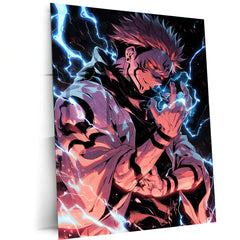 Sukuna Metal Poster – King of Curses | Jujutsu Kaisen Wall Art | Dark Power Decor 3