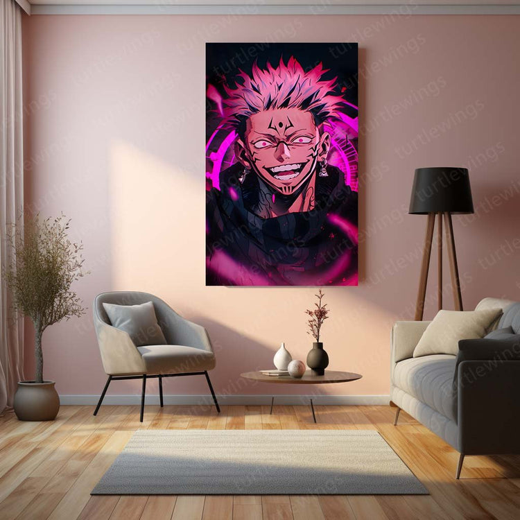 Sukuna JJK Metal Poster | Cursed Power Art | Turtlewings Exclusive