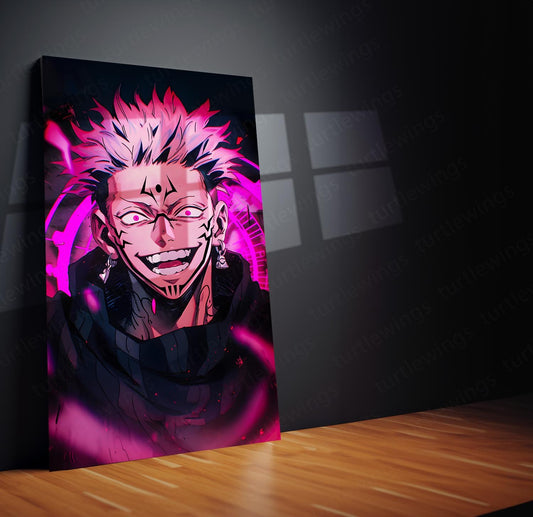 Sukuna JJK Metal Poster | Cursed Power Art | Turtlewings Exclusive