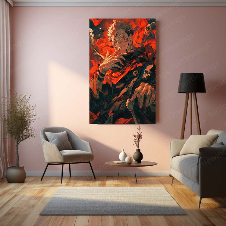 Sukuna: King of Curses Metal Poster | Turtlewings JJK Series