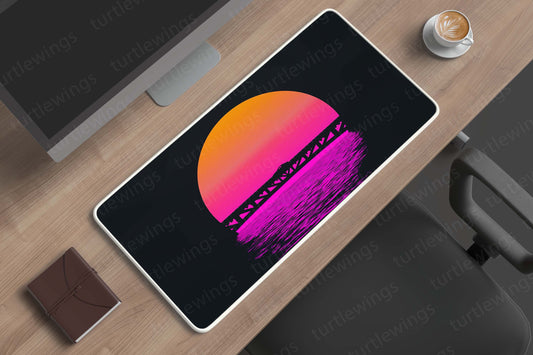 Bridge Sunset Minimalist Deskmat