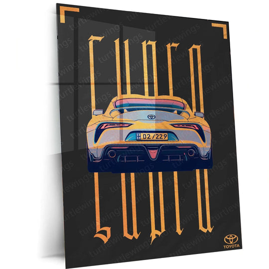 Supra Speed: The Legend of the Track Metal Poster | Turtlewings Automotive Series