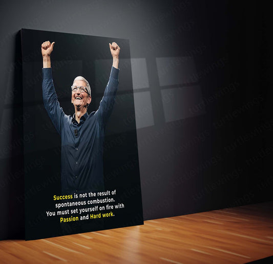 Visionary Leadership – Tim Cook Quote Metal Poster | Inspirational Wall Art | HD Print