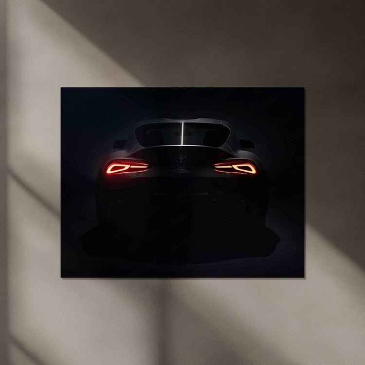 Toyota Supra Neon LED Metal Poster - TURTLEWINGS 