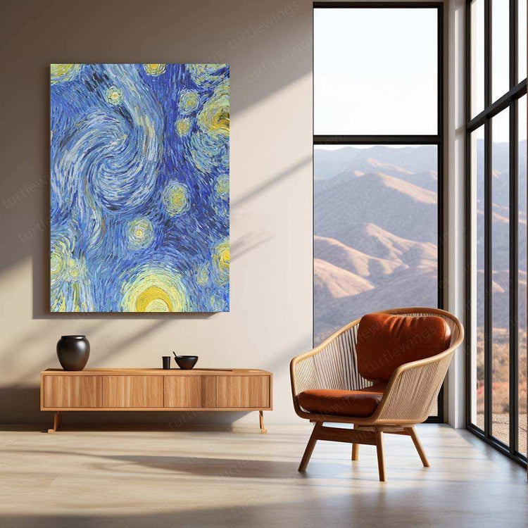 Van Gogh-Inspired Painting – Masterpiece Art Print in Portrait Format - TURTLEWINGS 