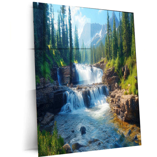 Vastu Collection - Waterfall Metal Frames for Serenity and Abundance 3 - TURTLEWINGS 