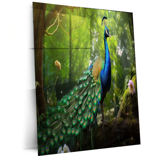 Vastu Collection -Elegant Peacock Metal Frames for Prosperity and Harmony 3 - TURTLEWINGS 