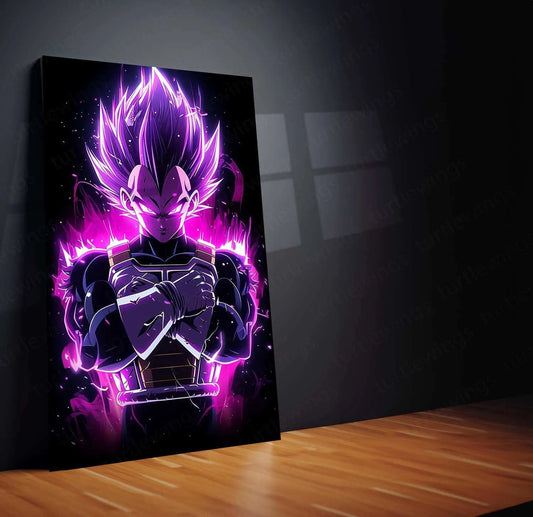 Vegeta Metal Poster – Dragon Ball Z Warrior | Saiyan Prince Wall Art | Powerful Anime Decor - TURTLEWINGS 