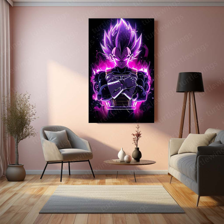 Vegeta Metal Poster | Dragon Ball Z Saiyan Prince | HD Print