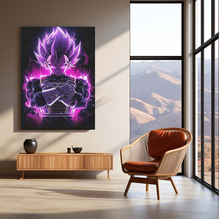 Vegeta Metal Poster | Dragon Ball Z Saiyan Prince | HD Print