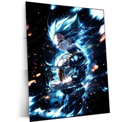 Vegeta Metal Poster – Dragon Ball Z Warrior | Saiyan Prince Wall Art |2