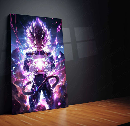 Vegeta Metal Poster – Dragon Ball Z Warrior | Saiyan Prince Wall Art |3 - TURTLEWINGS 