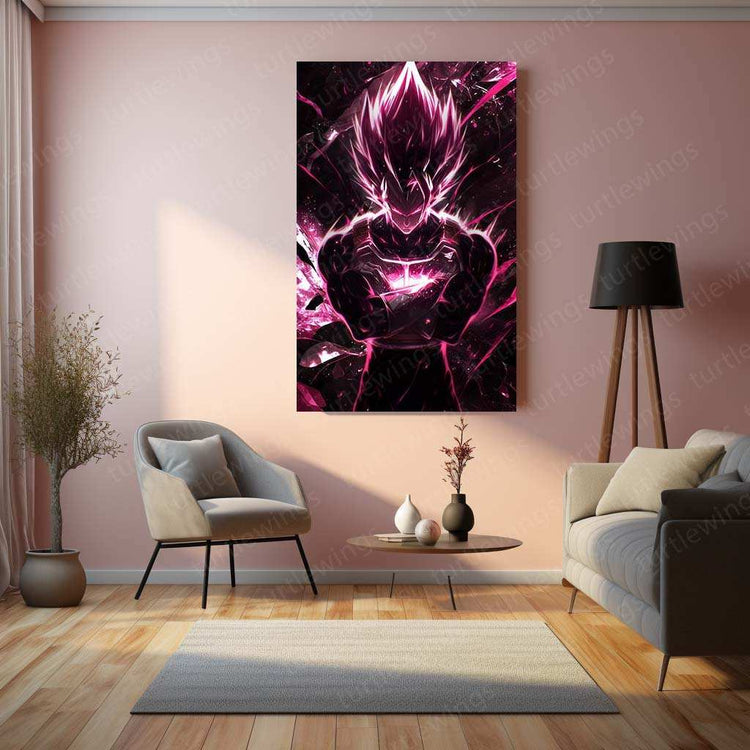 Vegeta Metal Poster – Dragon Ball Z Warrior | Saiyan Prince Wall Art 4 - TURTLEWINGS 