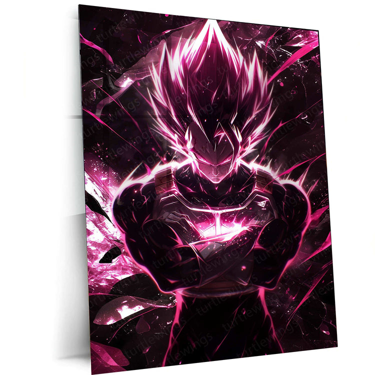 Vegeta Metal Poster – Dragon Ball Z Warrior | Saiyan Prince Wall Art 4 - TURTLEWINGS 