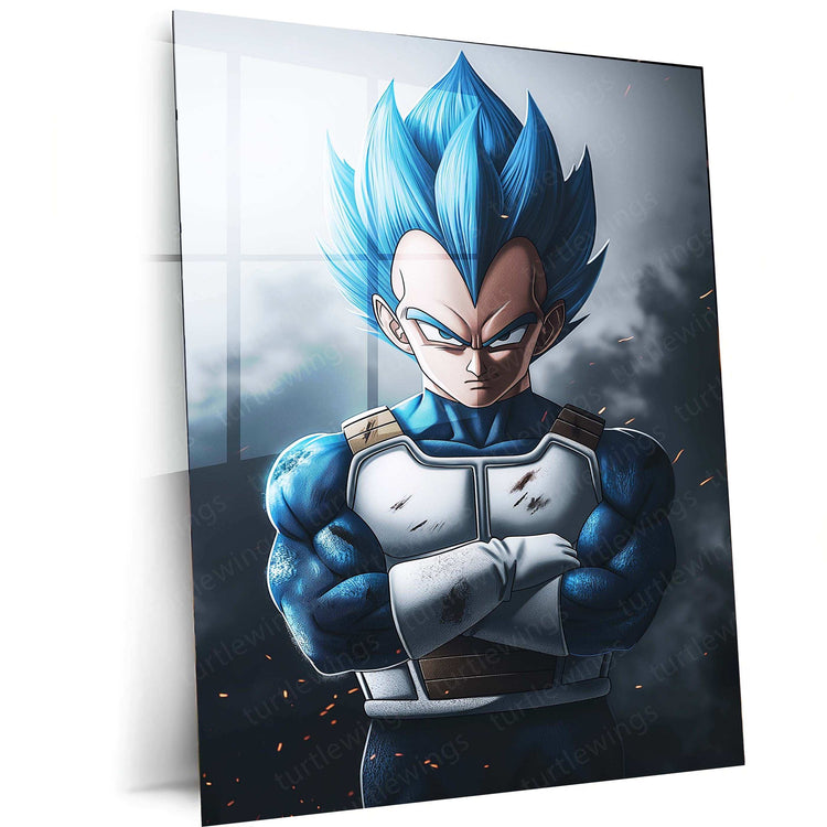 Vegeta Metal Poster – Dragon Ball Z Warrior | Saiyan Prince Wall Art 5 - TURTLEWINGS 