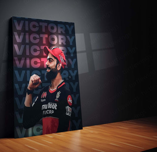 Royal Challenger - Virat Kohli RCB Metal Poster | Cricket Icon Wall Art | HD Print