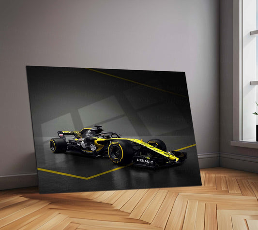 Renault R.S.18 F1 Racecar Metal Poster | Racing Team Art