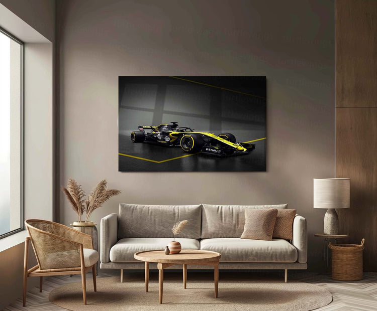 Renault R.S.18 F1 Racecar Metal Poster | Racing Team Art