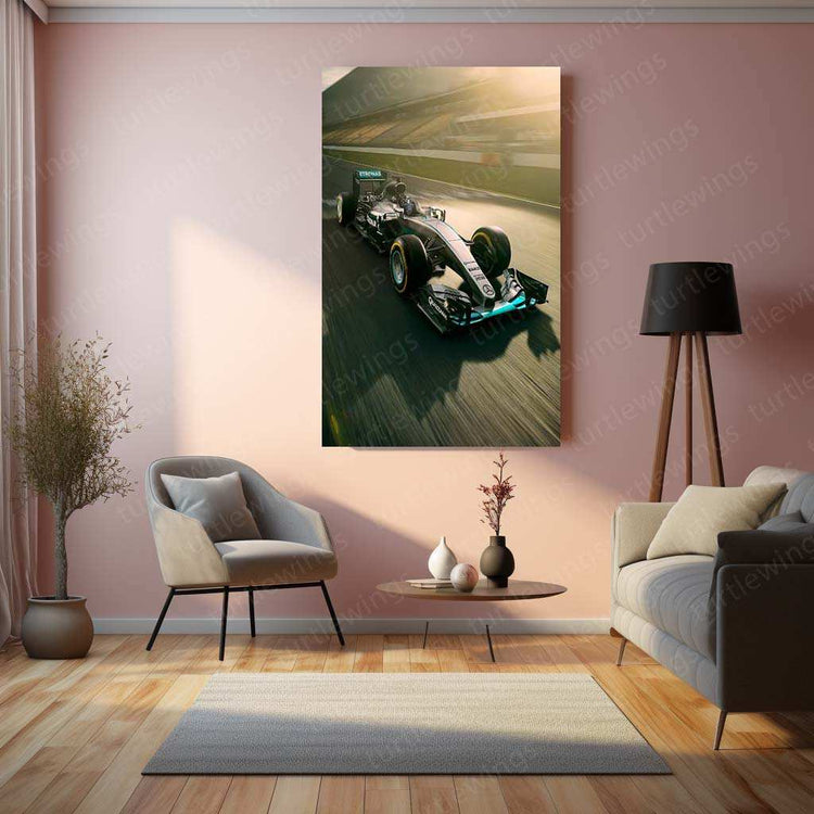 Mercedes-AMG Petronas F1 Metal Poster | Silver Arrows Racing Art | Formula 1 Wall Decor - TURTLEWINGS 