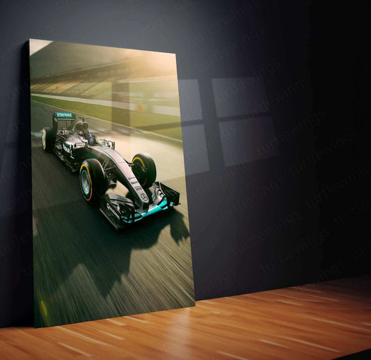 Mercedes-AMG Petronas F1 Metal Poster | Silver Arrows Racing Art | Formula 1 Wall Decor - TURTLEWINGS 