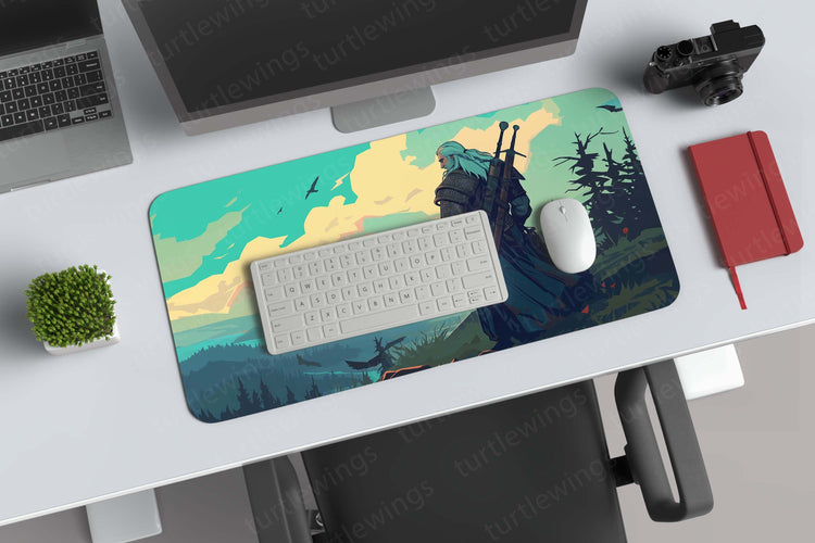 The Witcher Deskmat | Geralt of Rivia in Action Design