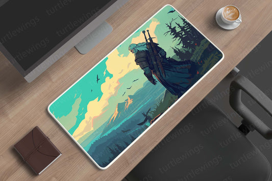 The Witcher Deskmat | Geralt of Rivia in Action Design