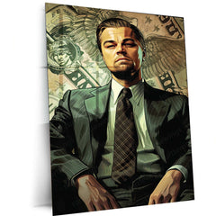 The Wolf of Wall Street Metal Poster – Hustle, Power, and Luxury