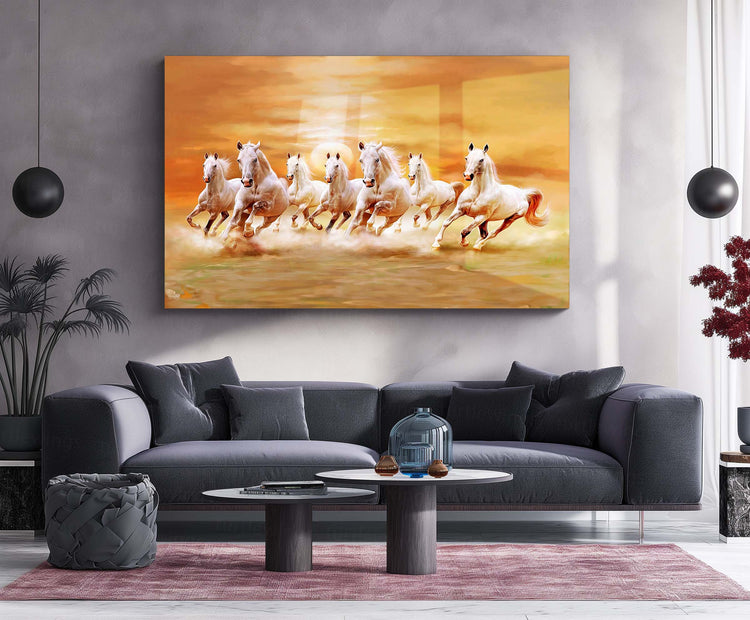 7 Horses Metal Poster | Vastu | Vastu Shastra