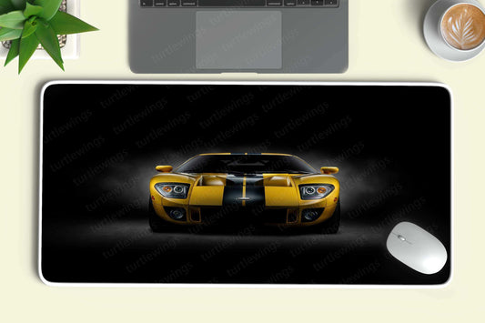 Yellow Ford GT 2005 MS Deskmat - TURTLEWINGS 