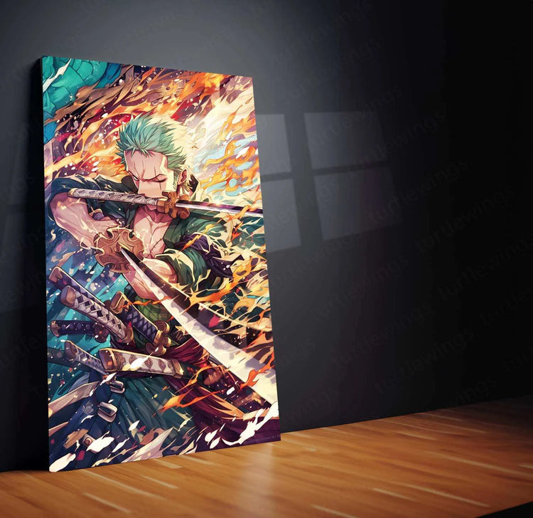 Zoro Metal Poster – One Piece | Fearless Swordsman Wall Art - TURTLEWINGS 