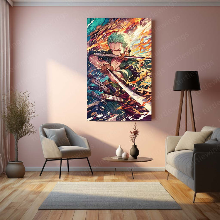 Zoro Metal Poster | One Piece Swordsman | HD Print