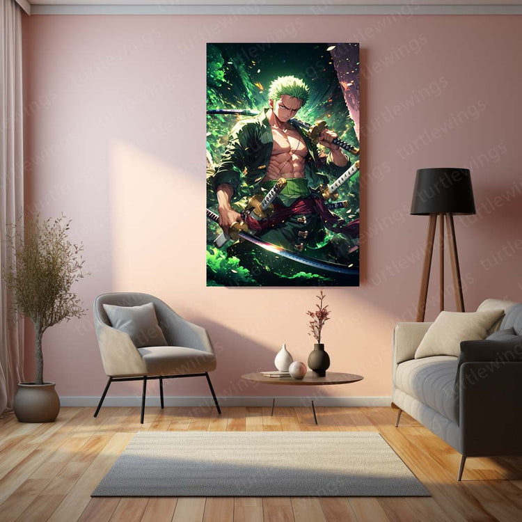 Zoro Metal Poster | One Piece Swordsman | HD Print 2