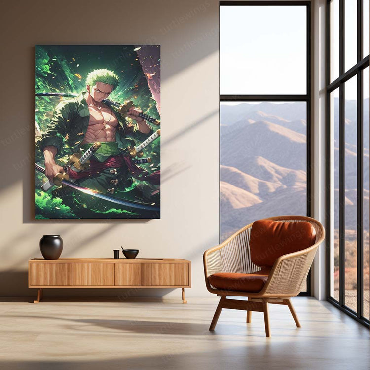 Zoro Metal Poster | One Piece Swordsman | HD Print 2