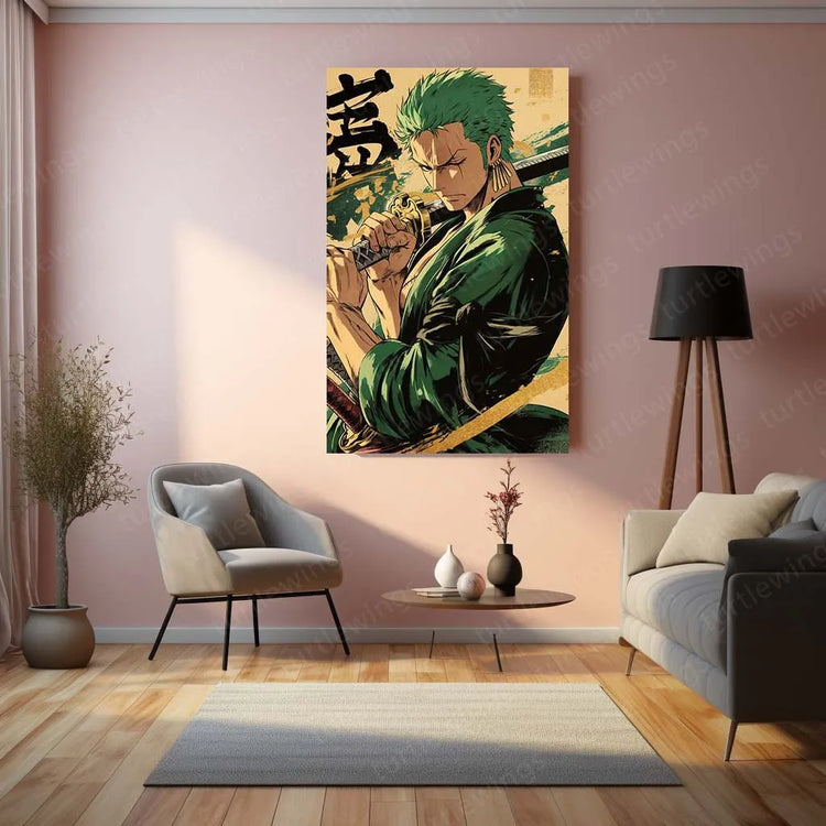 Roronoa Zoro One Piece Metal Poster 2 - TURTLEWINGS 