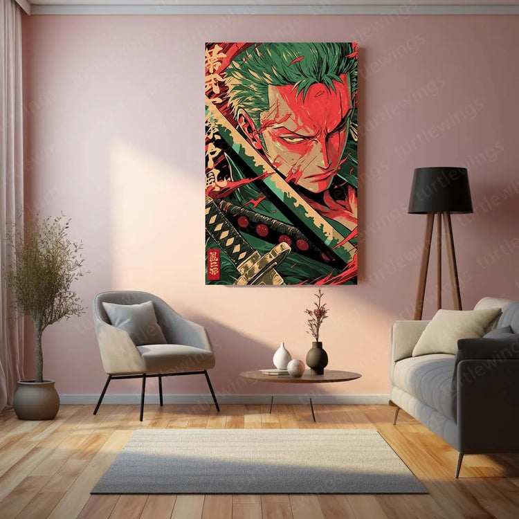 Roronoa Zoro One Piece Metal Poster 4 - TURTLEWINGS 