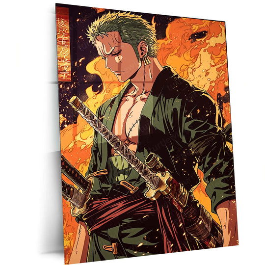 Roronoa Zoro One Piece Metal Poster 1 - TURTLEWINGS 