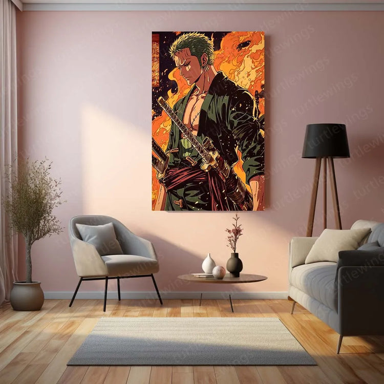 Roronoa Zoro One Piece Metal Poster 1 - TURTLEWINGS 